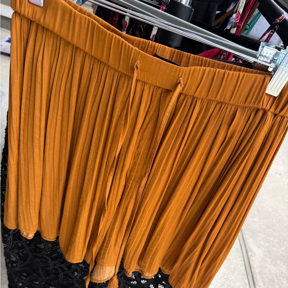Zara A-Line Skirt in Rust Orange